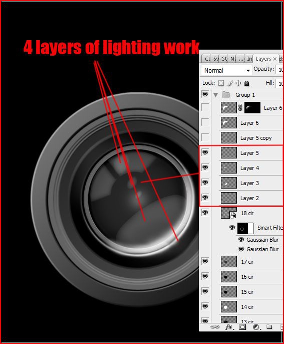 Creation of Aperture Style Camera Lens Ico: Step 9